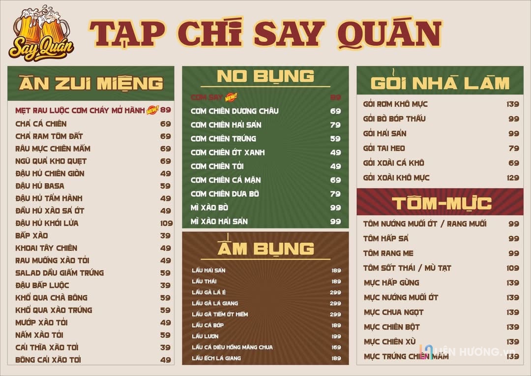 Say Quán Liên Hương – Điểm hẹn sinh nhật sôi động có DJ tại 36 Hai Bà Trưng